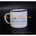 Sunboat Blue Rim Good Price Customized Enamel Mugs Enamel Metal Cup Tableware